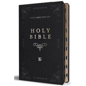 KJV Holy Bible, Giant Print Thinline Large Format, Black Premium Imitation Leath